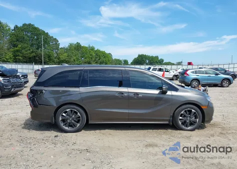 2023 Honda Odyssey Elite из США, поврежденный, VIN 5FNRL6H92PB009346